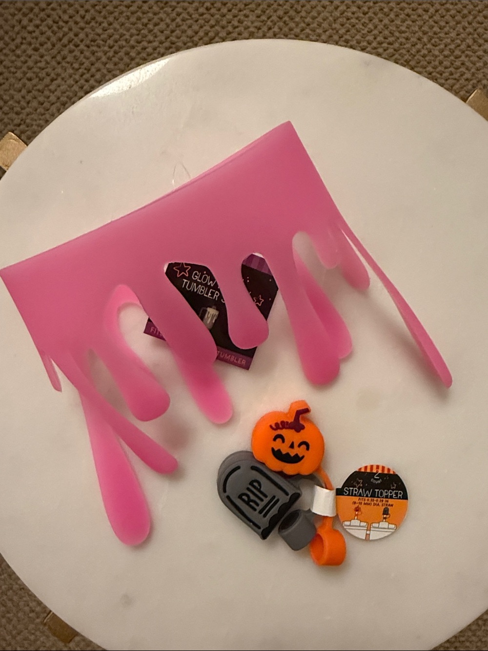 2026 Target Bullseye Playground Tumbler Sleeve Glow in the dark & Straw Toppers